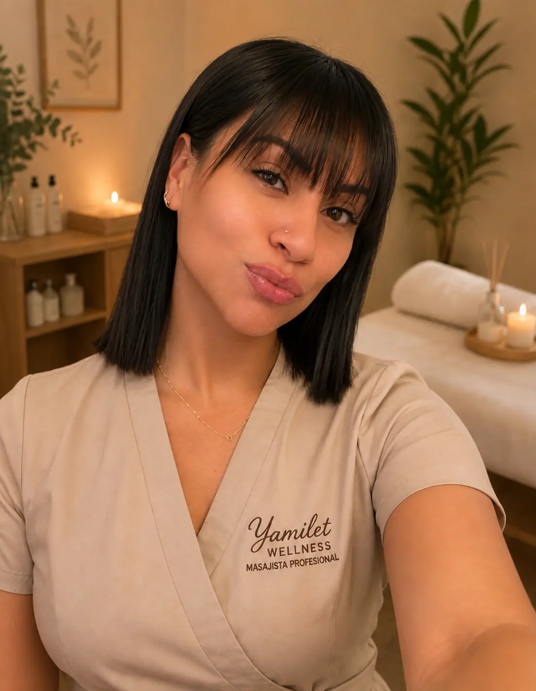 Yamilka in her massage studio